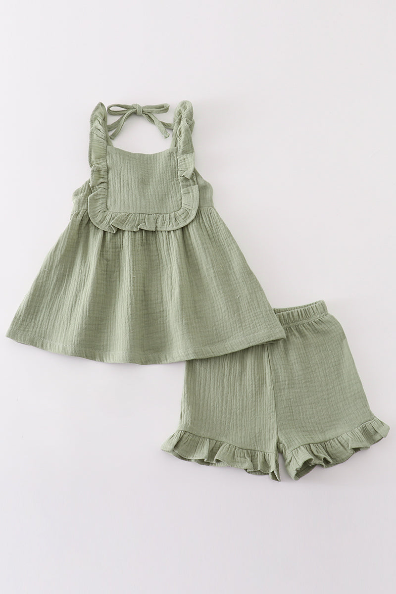 Seafoam Ruffle Set