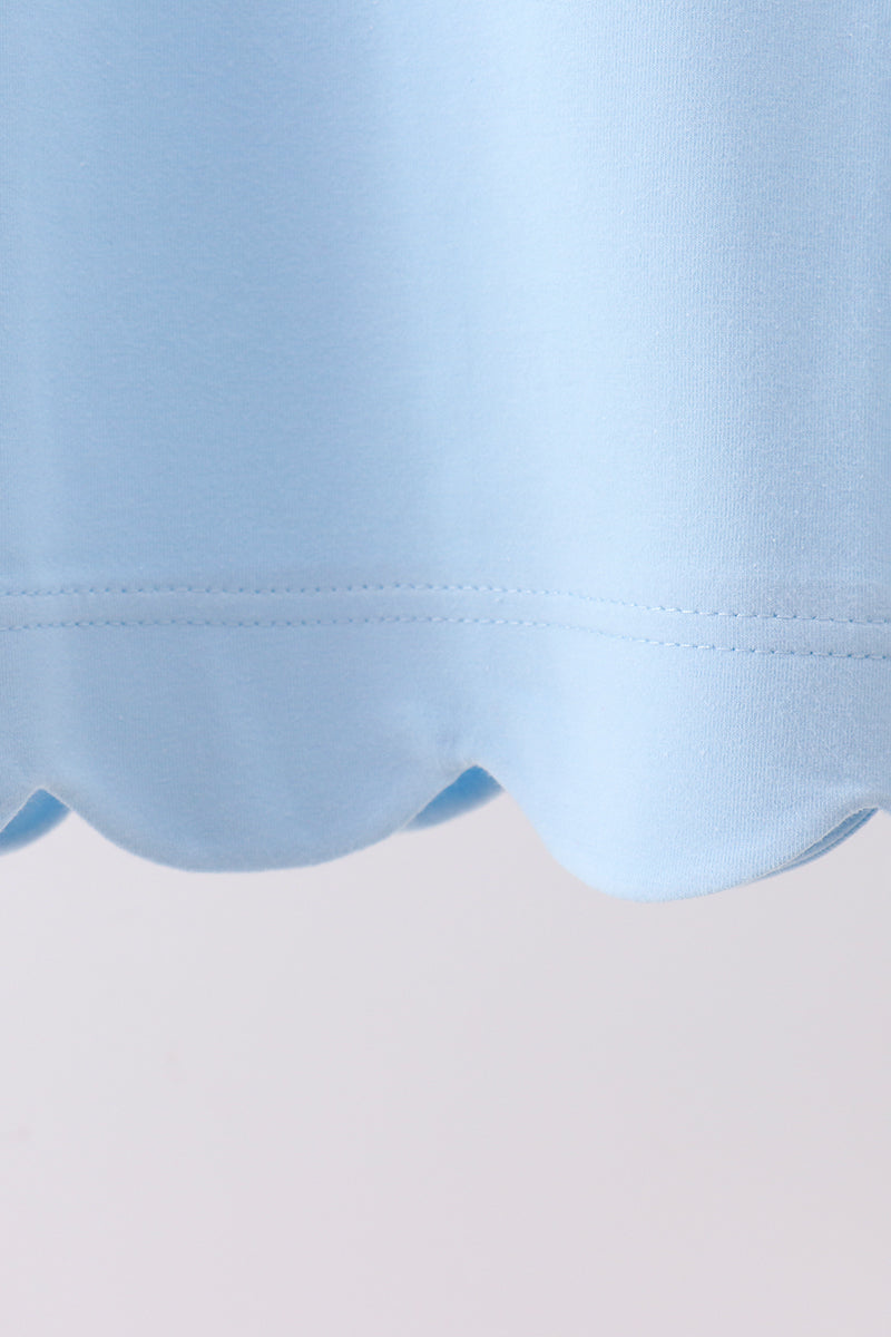 The High-Tide Scalloped Bow Dress