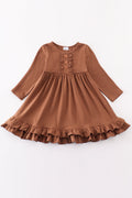 Mocha Ruffle Dress